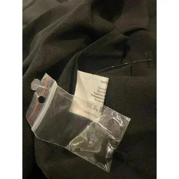 NEW Eskandar 1 100% Silk A-Line Stand Collar Button Up Blouse Shirt Top Black - Picture 6 of 8